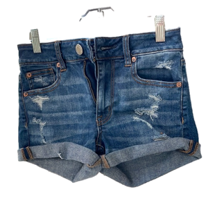 🌿American Eagle super stretch Jean shorts with holes - size 0🌿